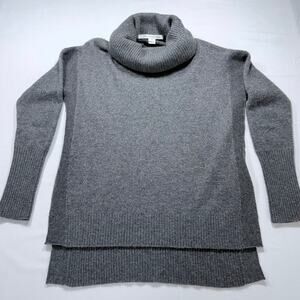 DVF Diane von Furstenberg 100% Cashmere Grey Turtleneck Sweater Size XS